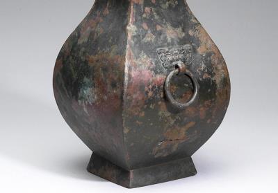 图片[2]-Fang wine vessel with animal-mask ring handles, Warring States period (475-221 BCE)-China Archive